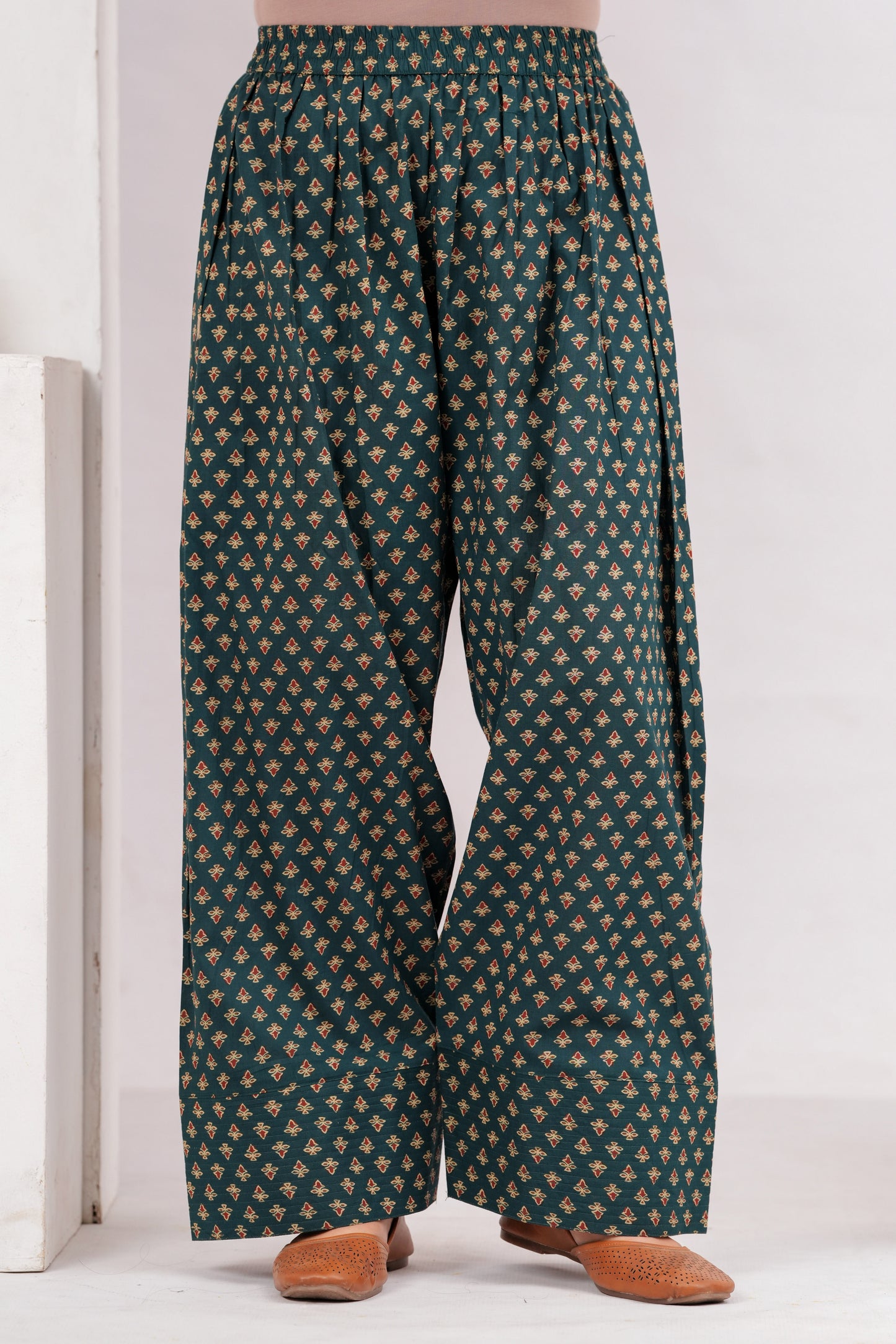 Forest Green Ajrakh Farshi Set