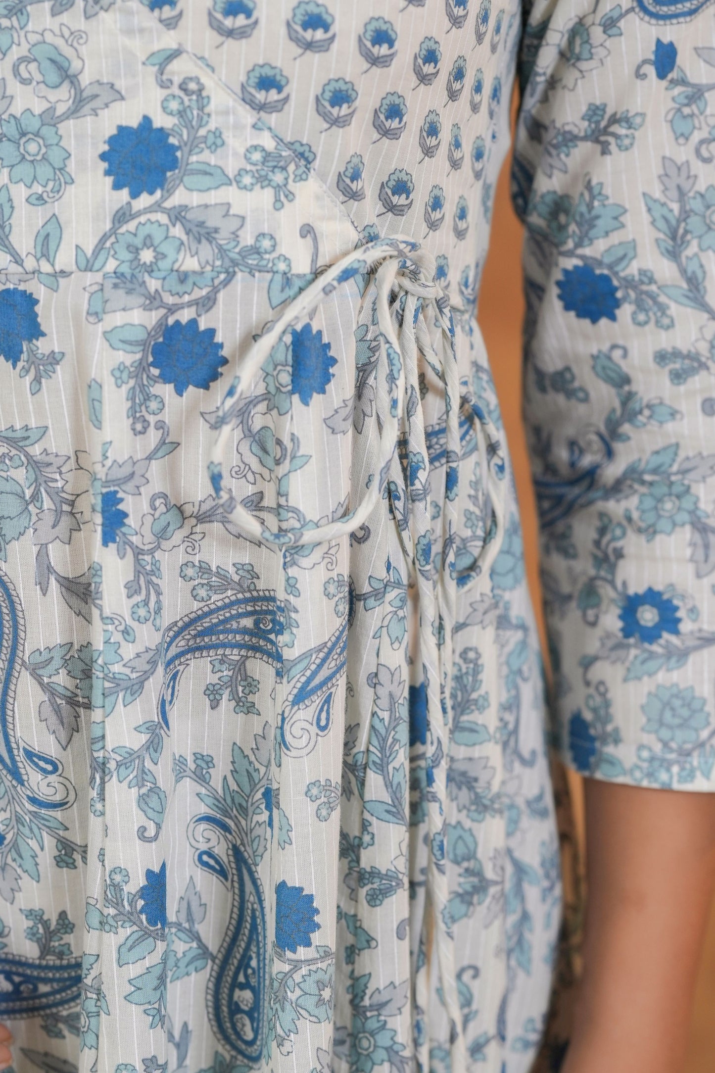 Iced Blue Cotton Suit Set