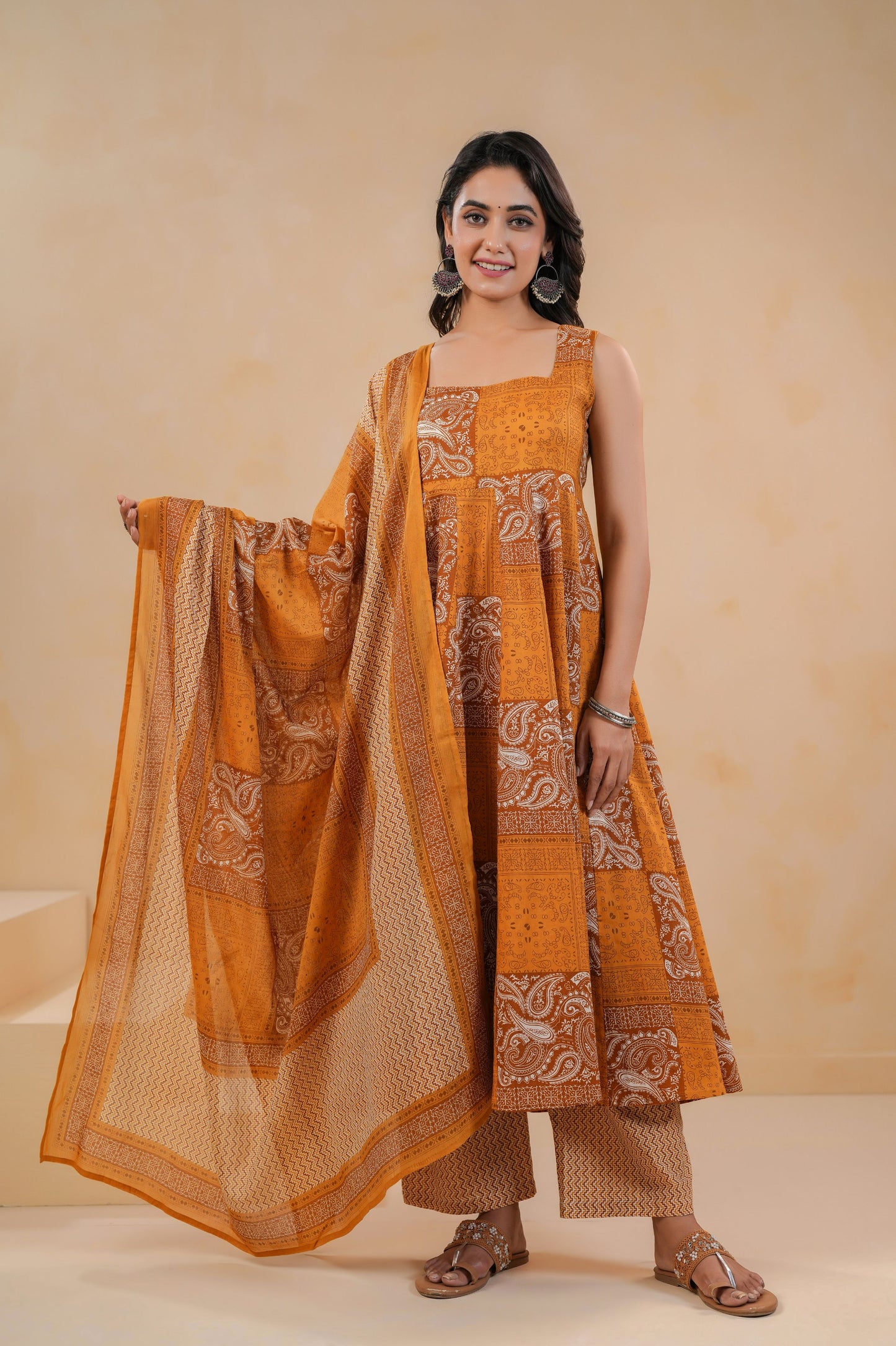 Sunset Patch Cotton Suit Set