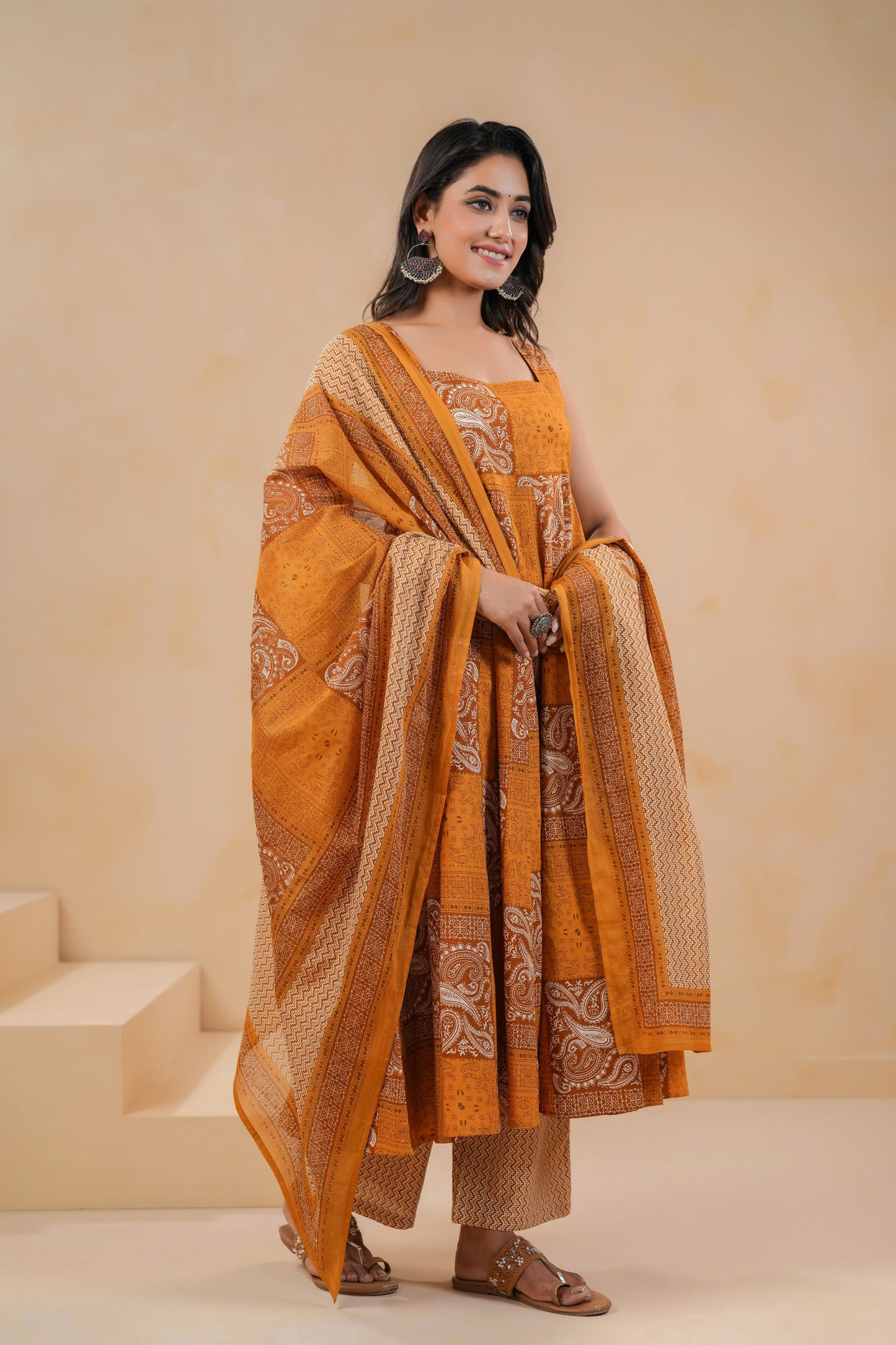 Sunset Patch Cotton Suit Set