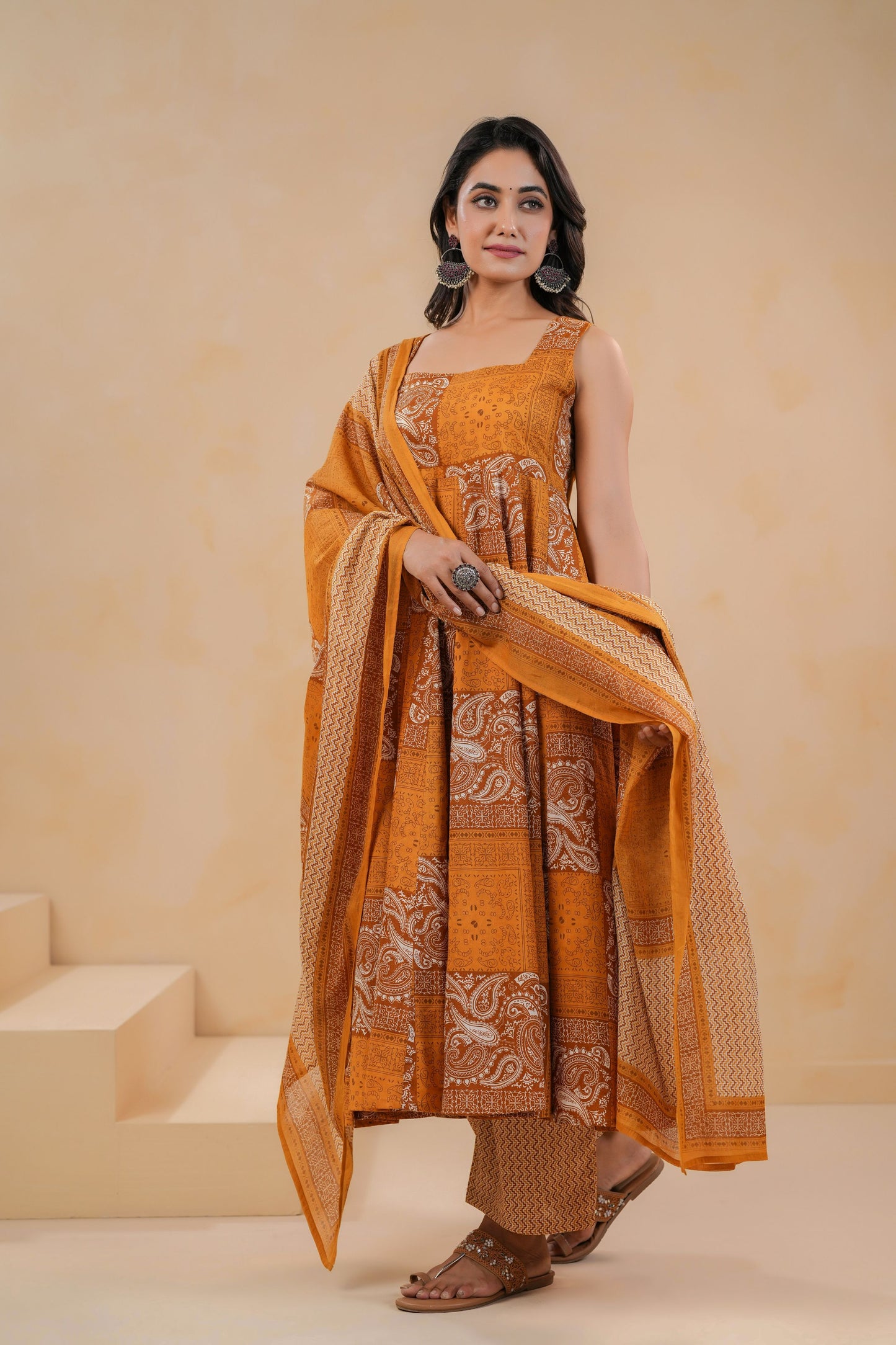 Sunset Patch Cotton Suit Set