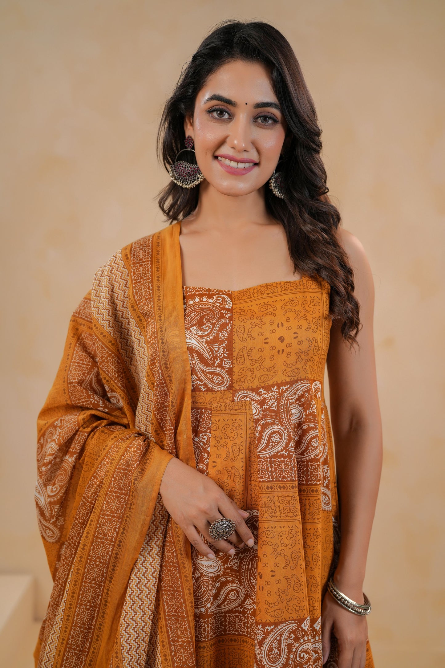 Sunset Patch Cotton Suit Set