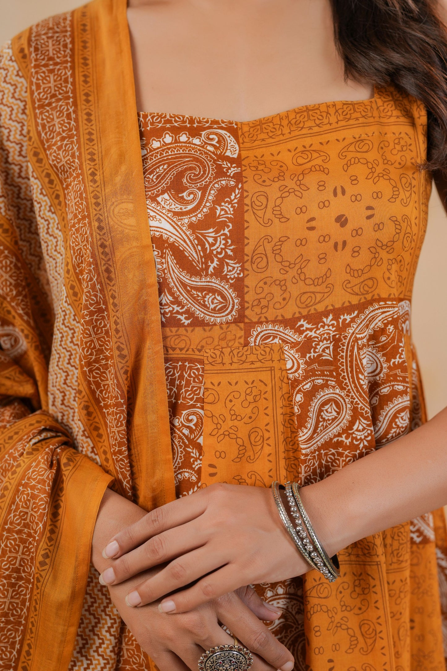 Sunset Patch Cotton Suit Set