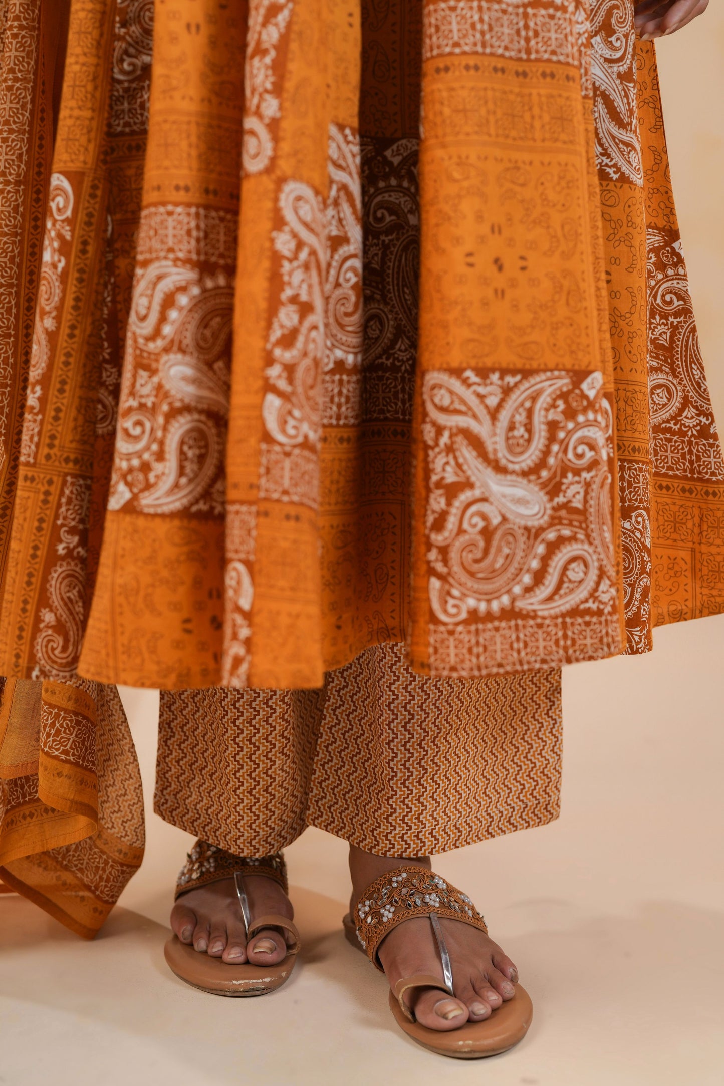 Sunset Patch Cotton Suit Set