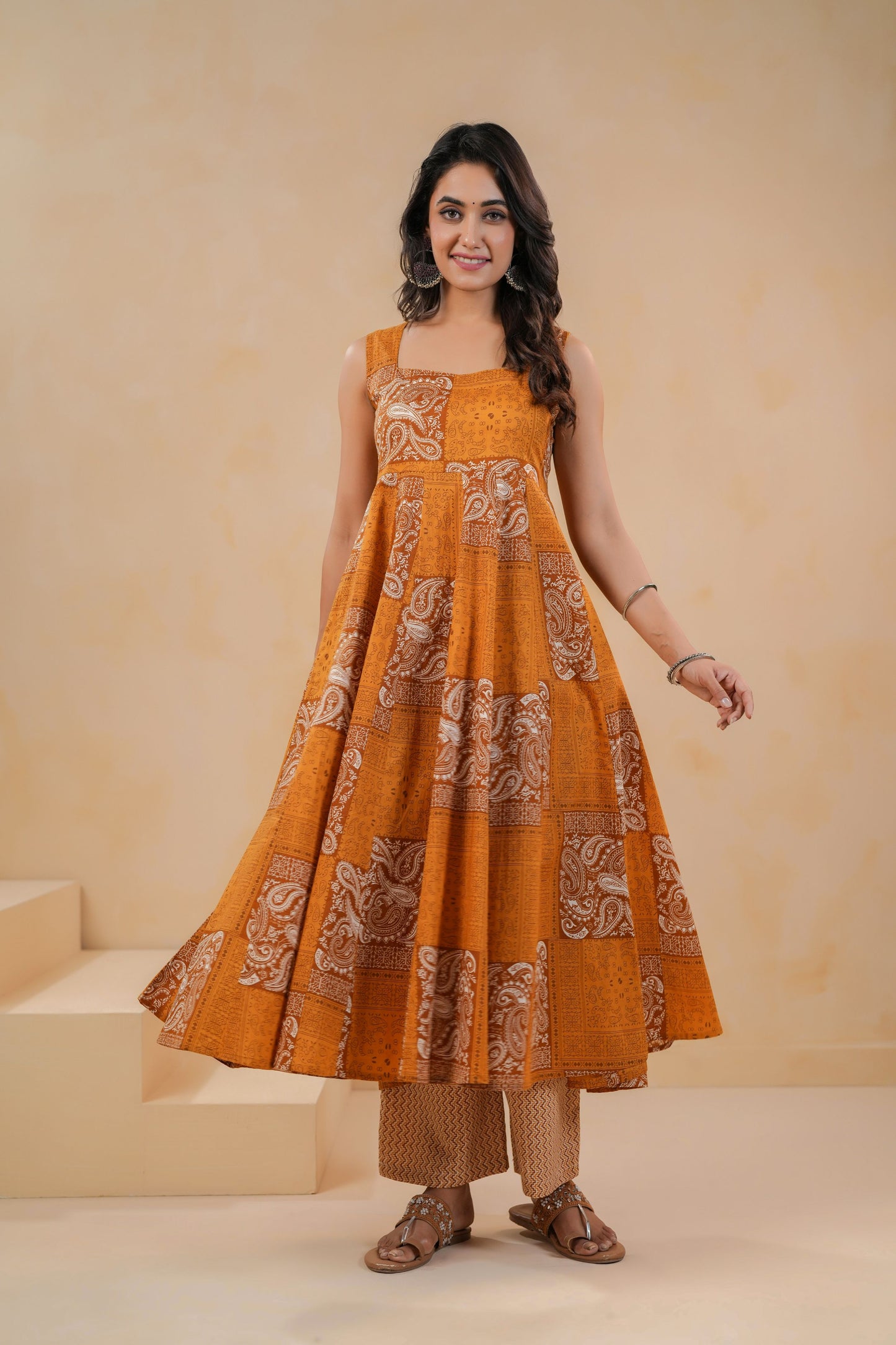 Sunset Patch Cotton Suit Set