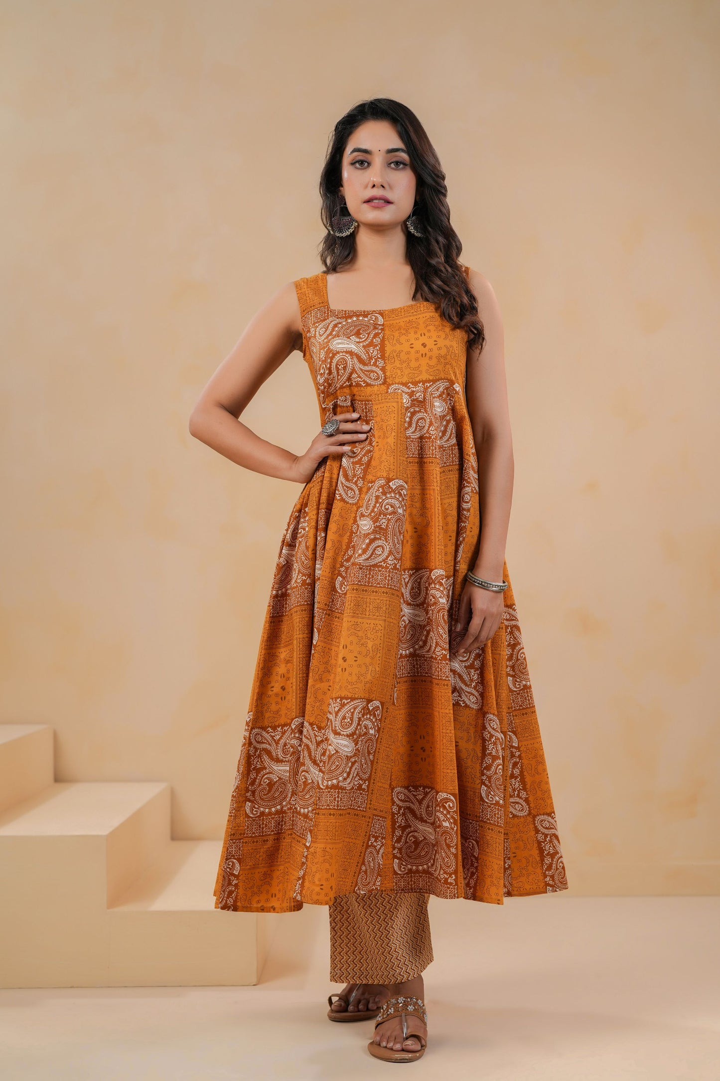 Sunset Patch Cotton Suit Set