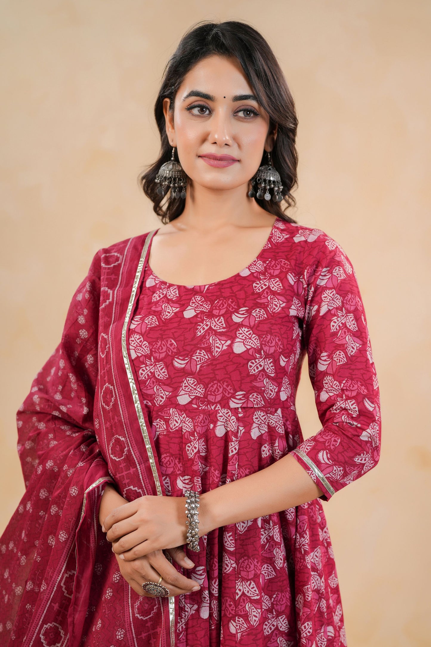 Roseglow Drape Cotton Suit Set