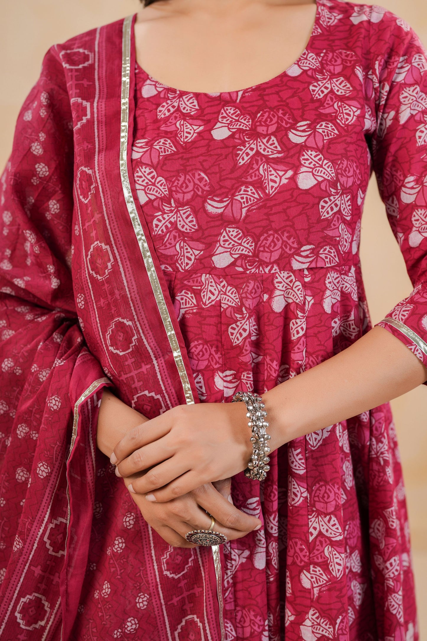 Roseglow Drape Cotton Suit Set