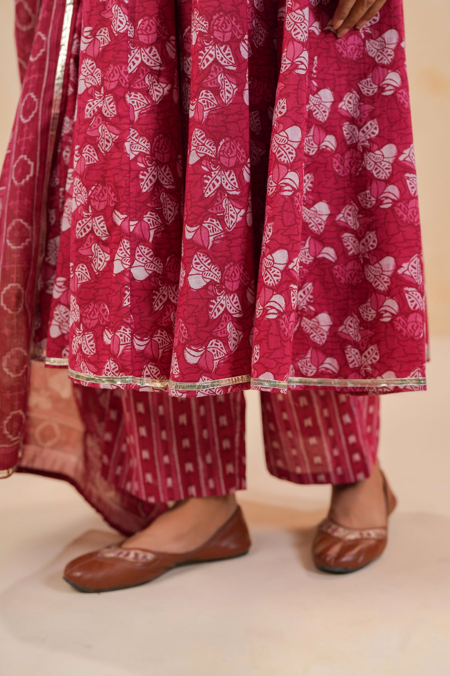 Roseglow Drape Cotton Suit Set