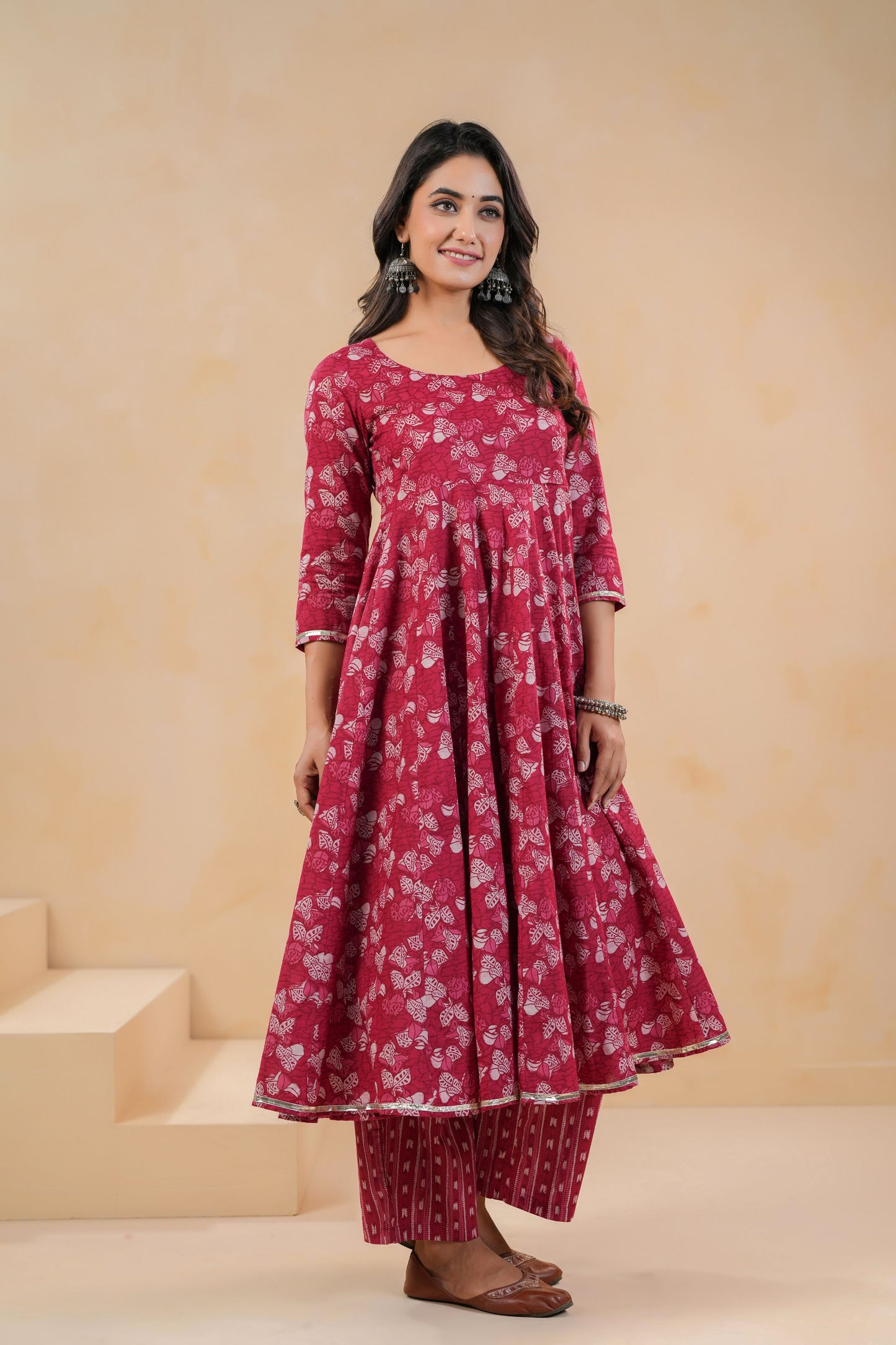 Roseglow Drape Cotton Suit Set