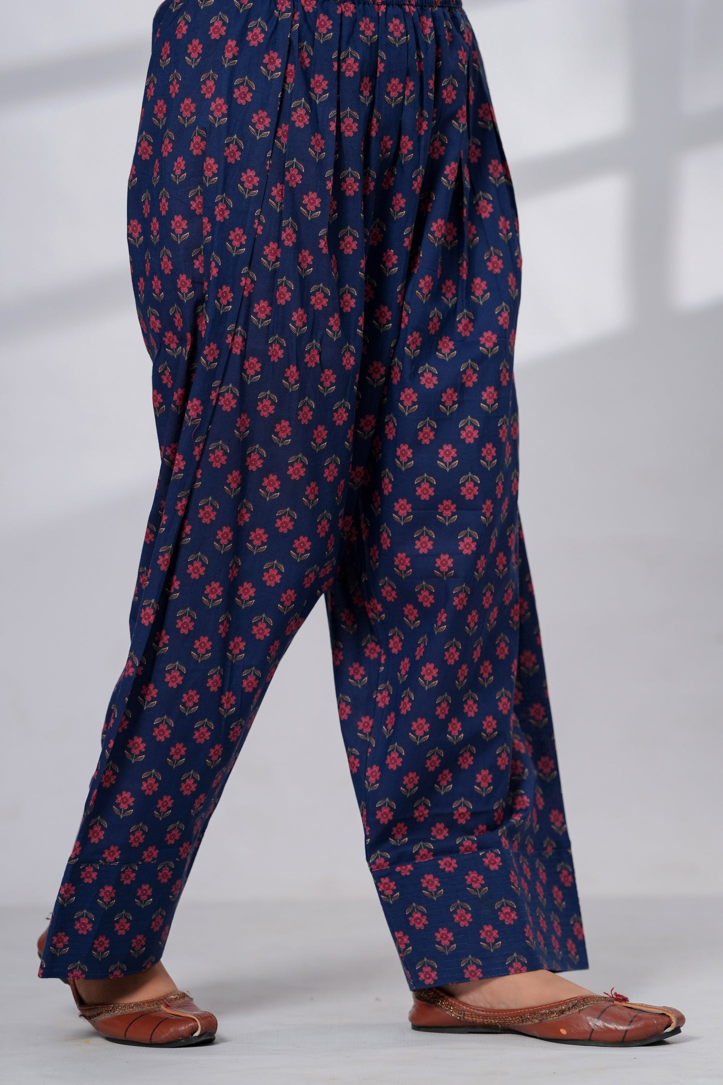 Magenta Fusion Cotton Kurta Pant