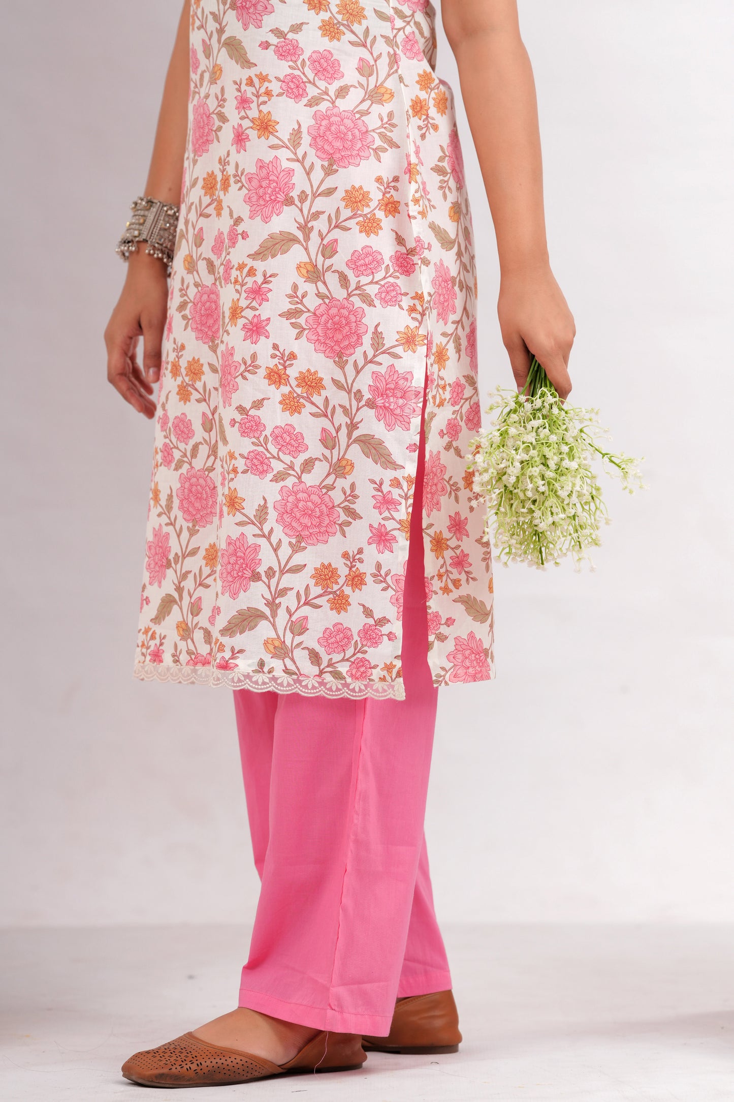 Blossom Vines Cotton Kurta