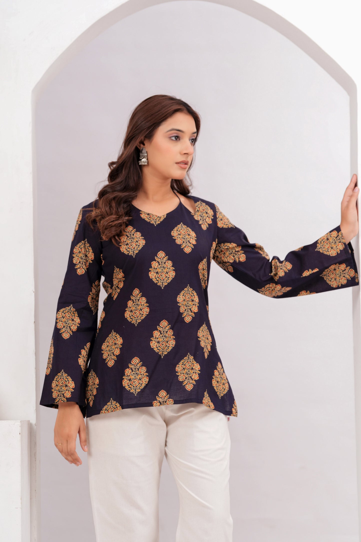 Navy Essence Short Top