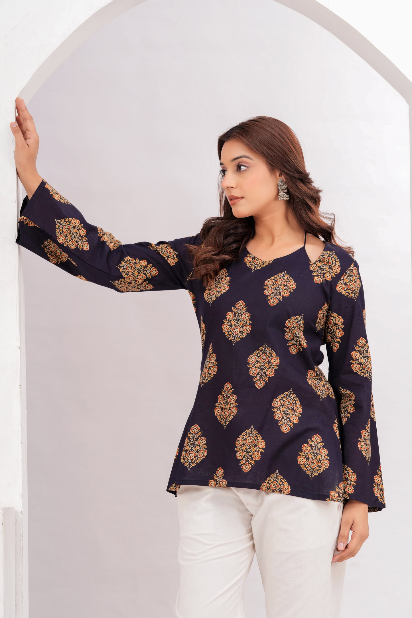 Navy Essence Short Top