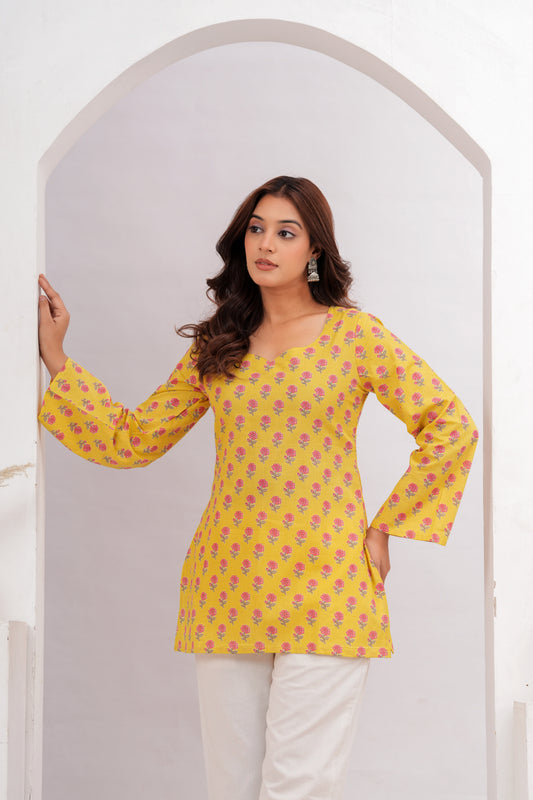 Canary Yellow Short Top