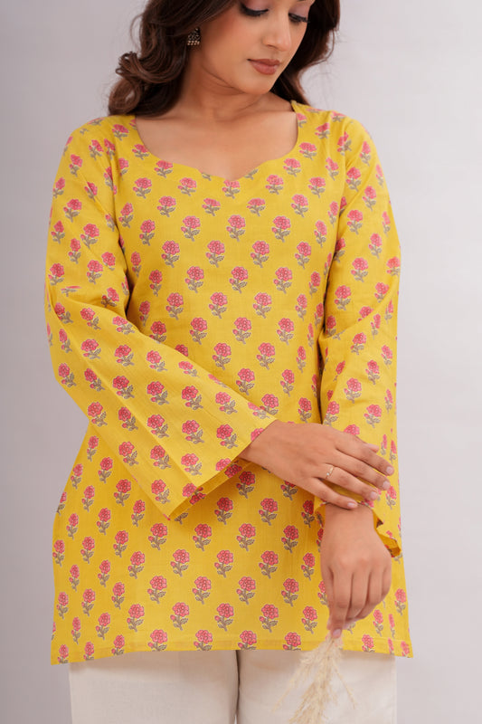 Canary Yellow Short Top