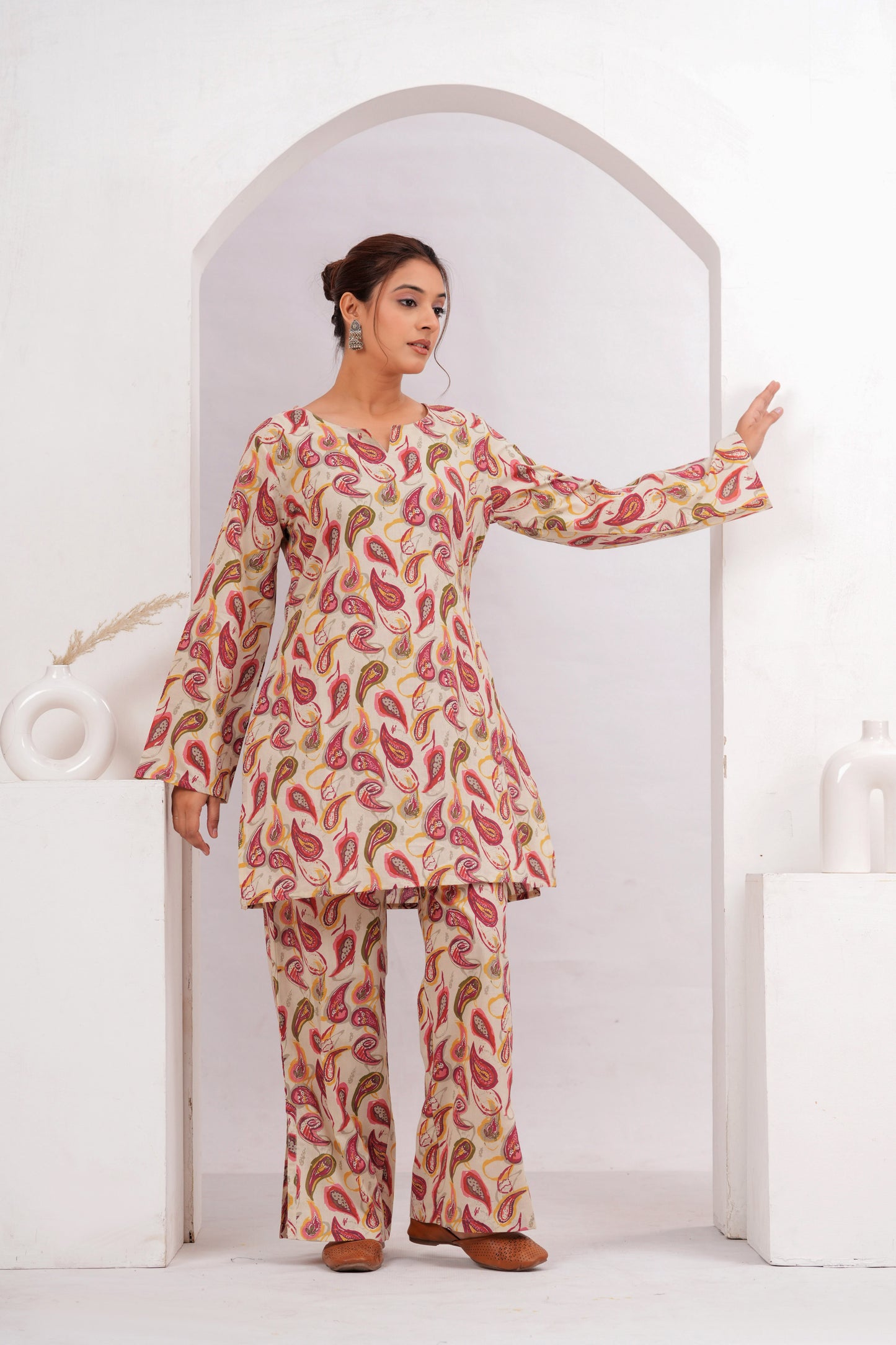 Beige Boho Chic Co-ord Set