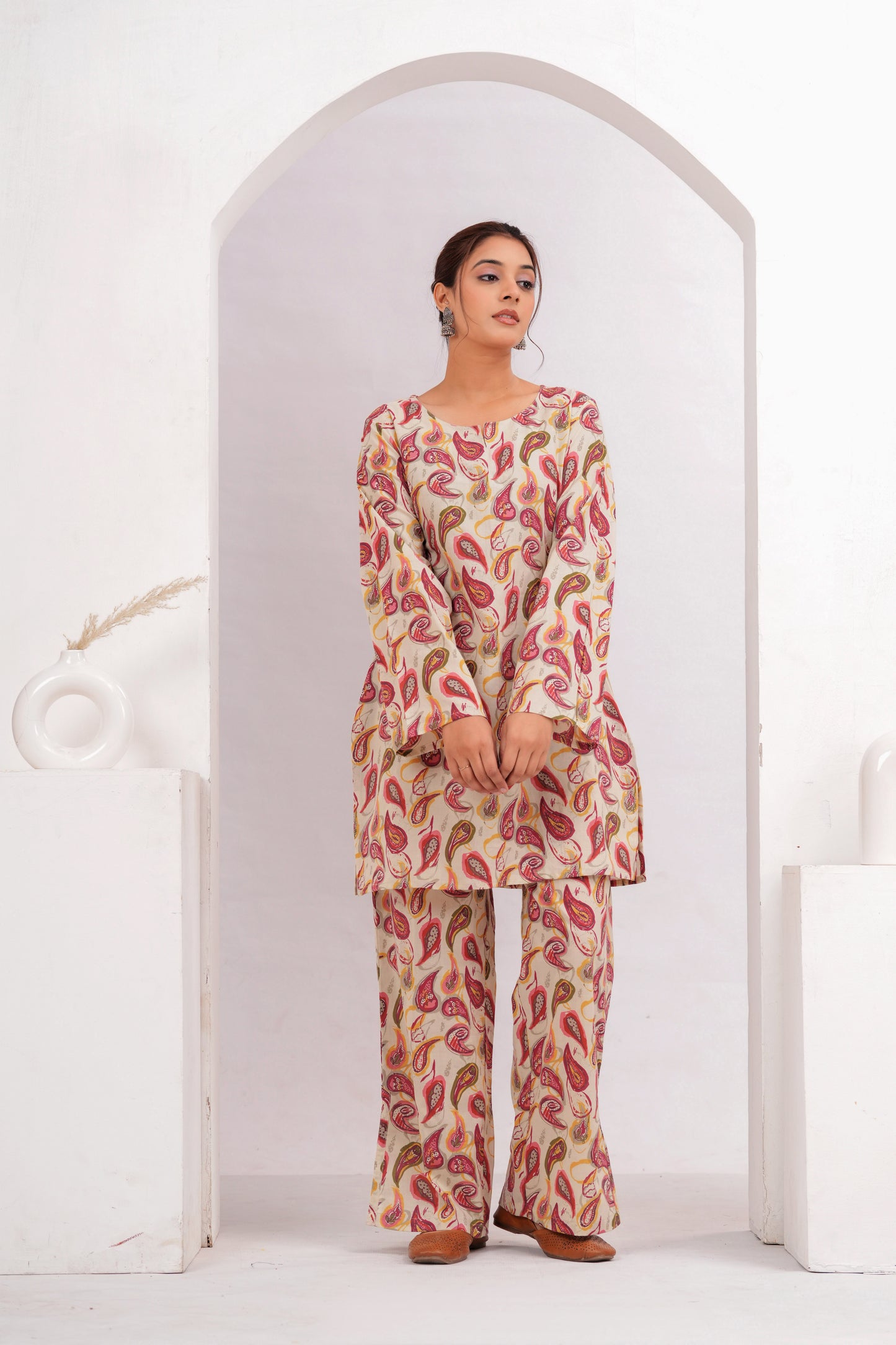 Beige Boho Chic Co-ord Set