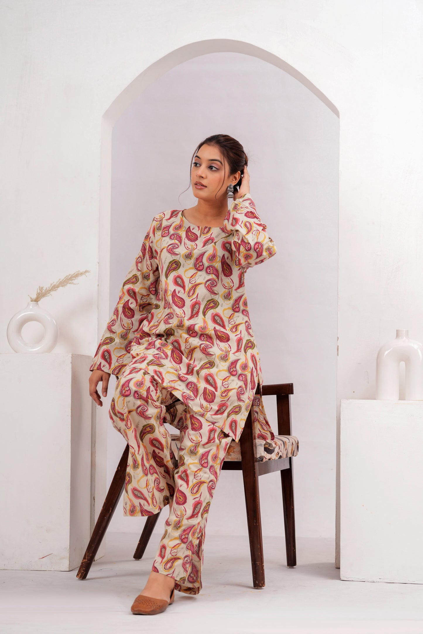 Beige Boho Chic Co-ord Set