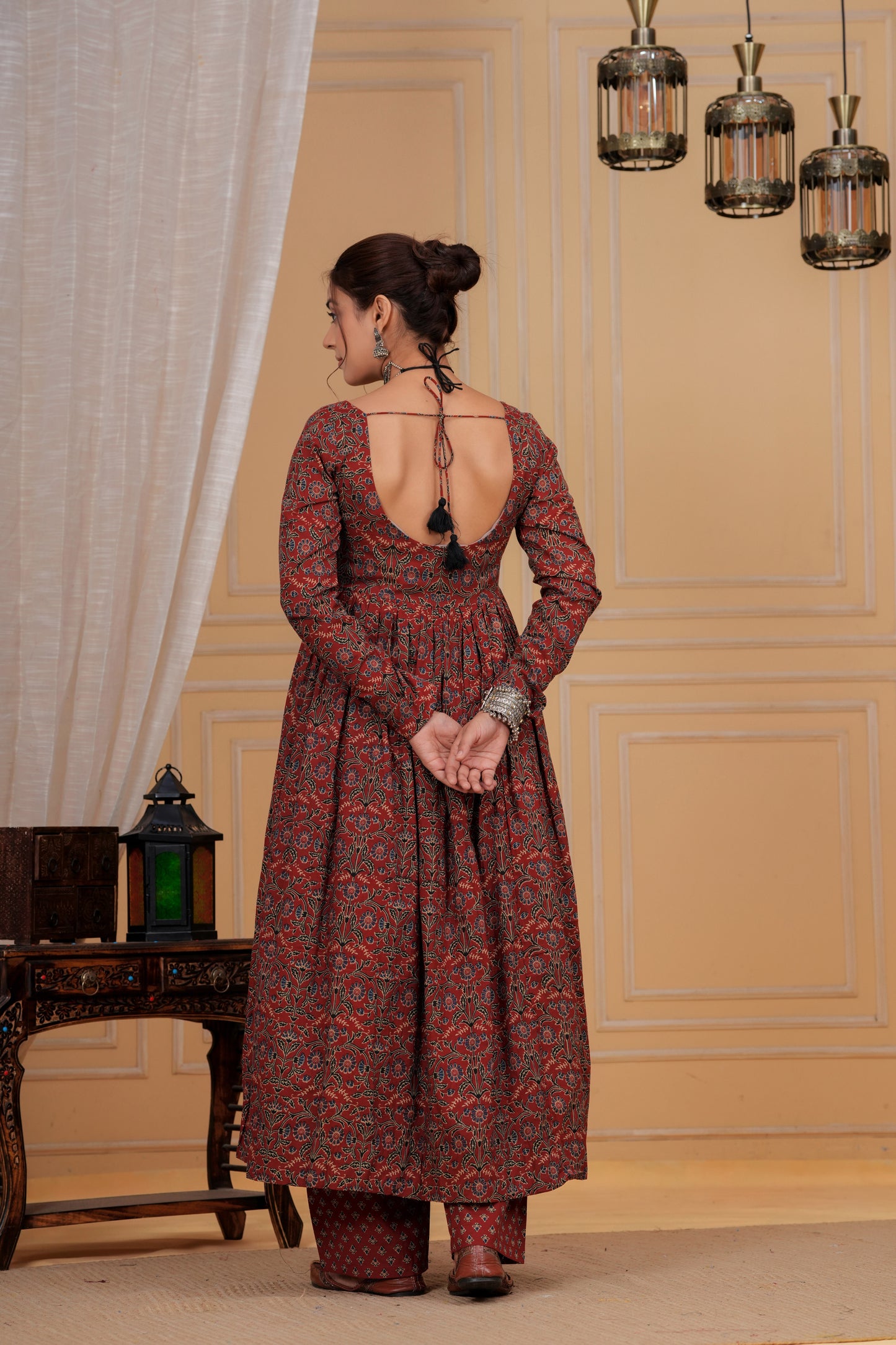 Rust Heritage Ajrakh Suit Set