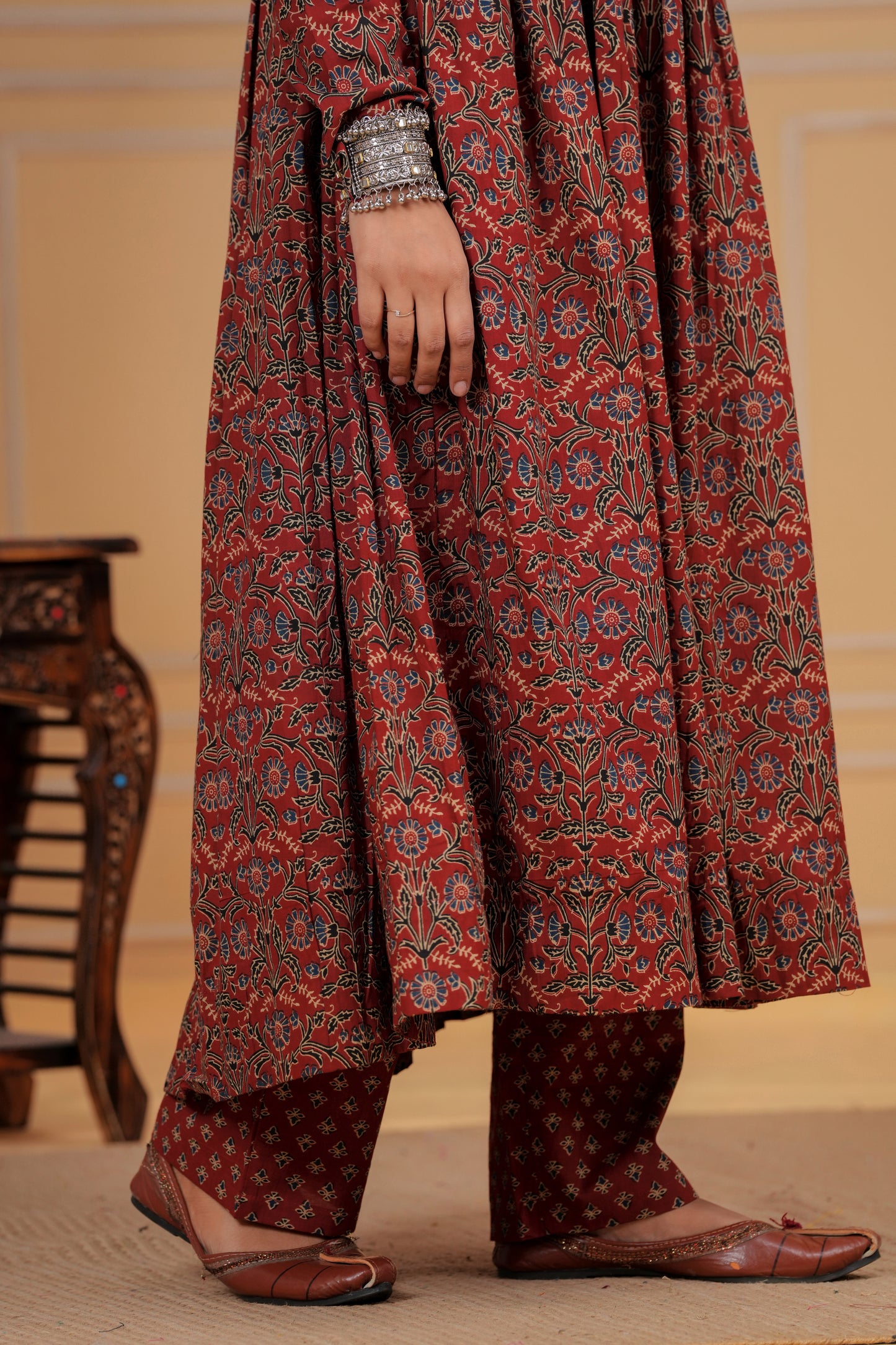 Rust Heritage Ajrakh Suit Set