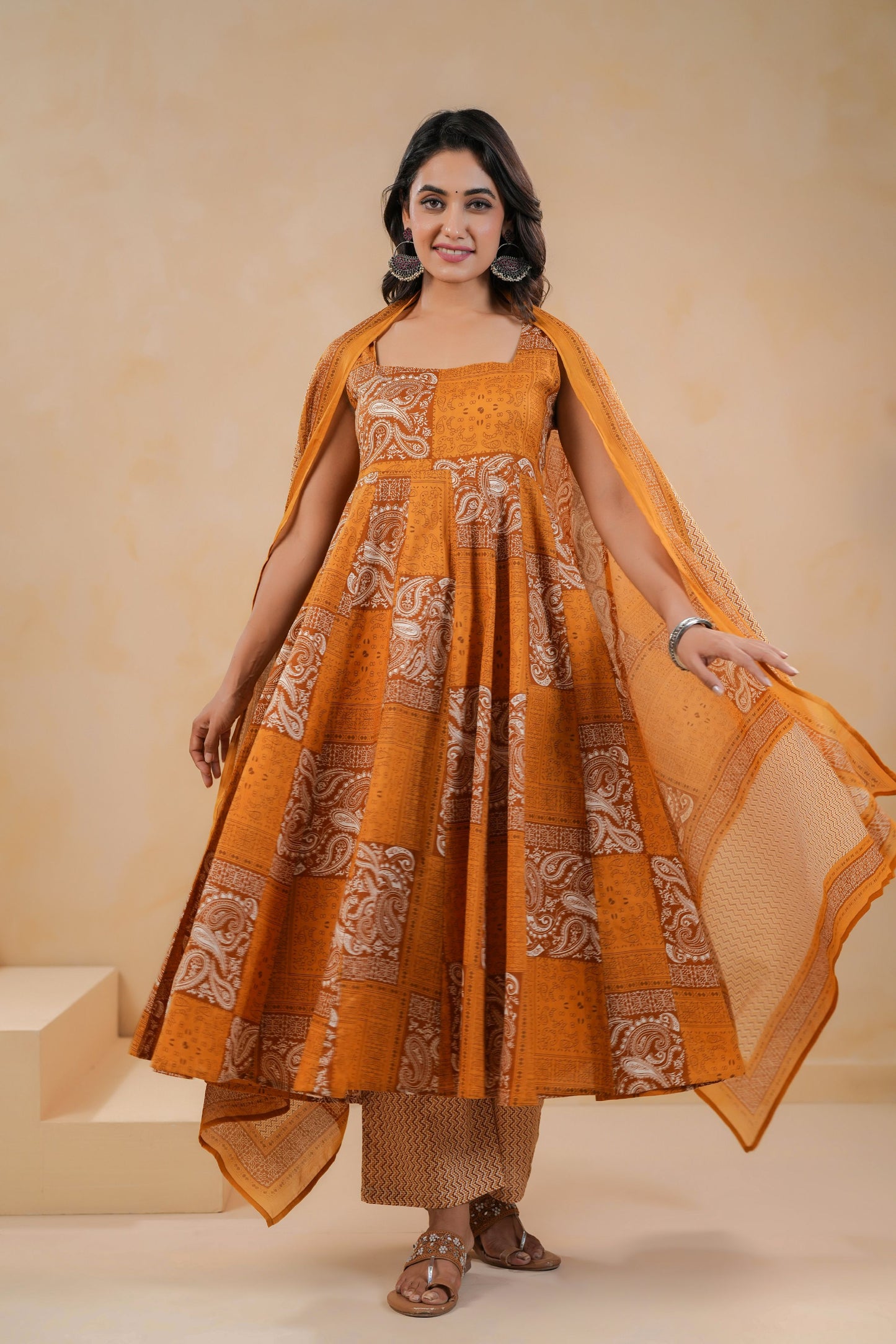 Sunset Patch Cotton Suit Set