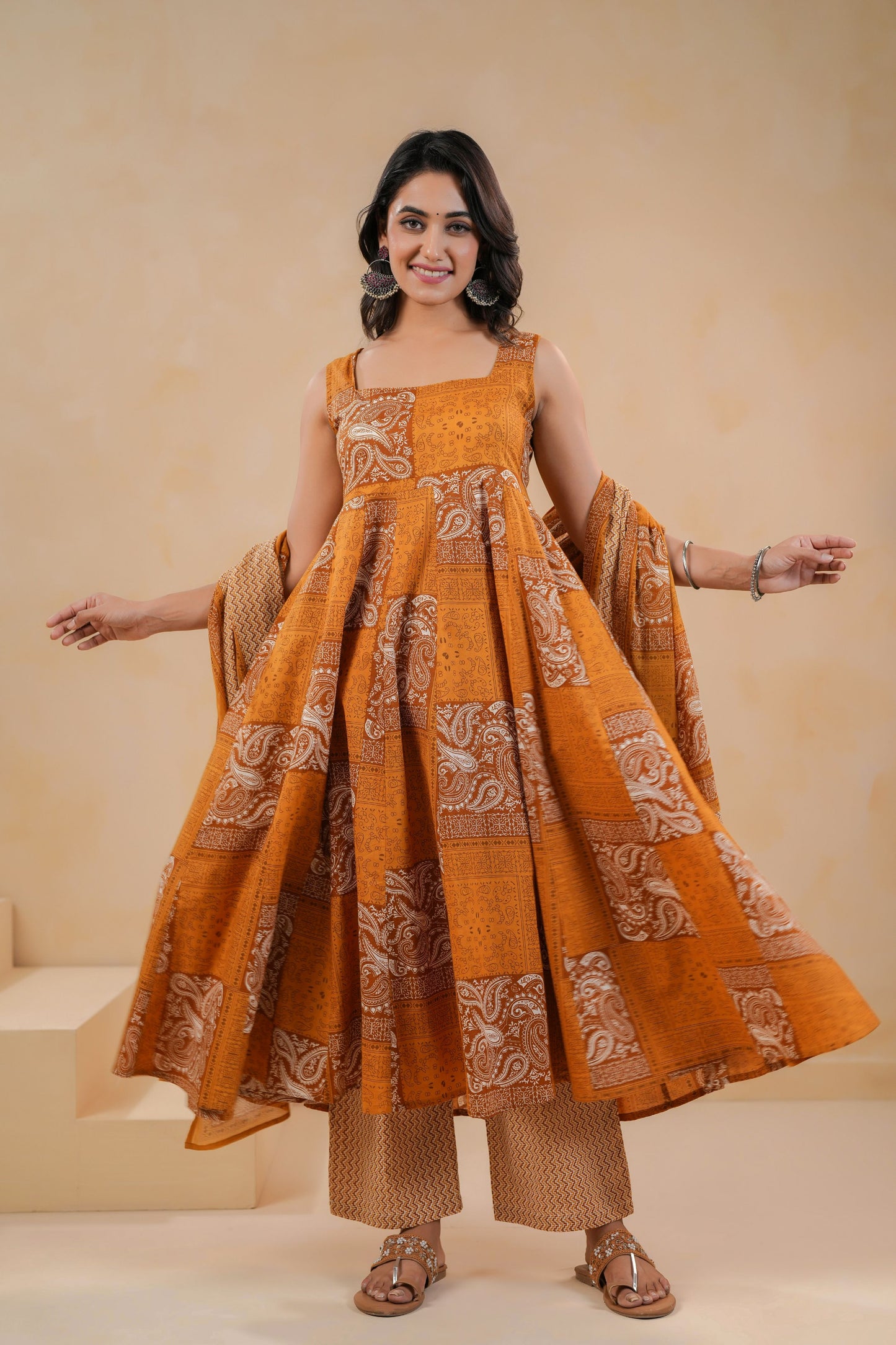 Sunset Patch Cotton Suit Set