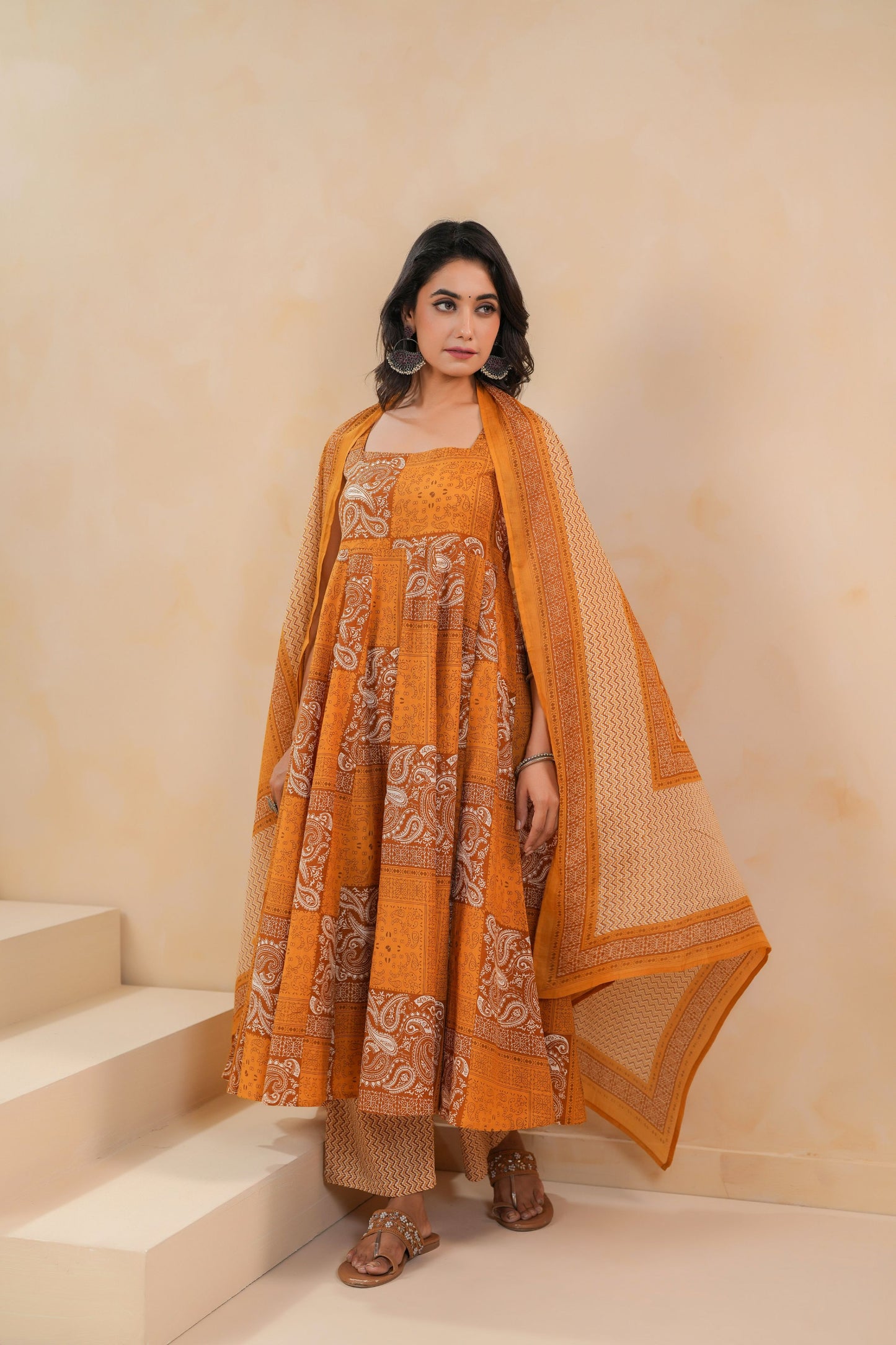 Sunset Patch Cotton Suit Set